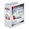 Cardinal Premier Easy Open ClearVue Locking Slant-D Ring Binder, 3 Rings, 4" Capacity, 11 x 8.5, White