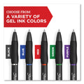 Sharpie S-Gel High-Performance Gel Pen, Retractable, Medium 0.7 mm, Black Ink, Black Barrel, Dozen