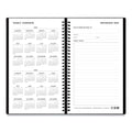 Blue Sky Aligned Weekly Contacts Planner, 6 x 3.5, Black Cover, 12-Month (Jan to Dec): 2023