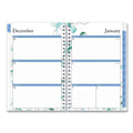 Blue Sky Lindley Weekly/Monthly Planner, Lindley Floral Artwork, 8 x 5, White/Blue/Green Cover, 12-Month (Jan to Dec): 2023