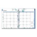 Blue Sky Lindley Monthly Planner, Lindley Floral Artwork, 10 x 8, White/Blue/Green Cover, 12-Month (Jan to Dec): 2023
