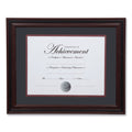 DAX Desk/Wall Photo Frame, Plastic, 11 x 14, 8.5 x 11, Rosewood/Black