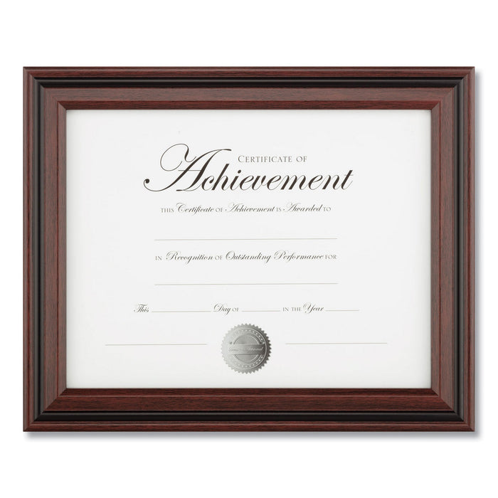 DAX Desk/Wall Photo Frame, Plastic, 8.5 x 11, Rosewood/Black
