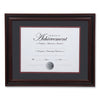 DAX Desk/Wall Photo Frame, Plastic, 11 x 14, 8.5 x 11, Rosewood/Black