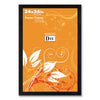 DAX Flat Face Wood Poster Frame, Clear Plastic Window, 24 x 36, Black Border