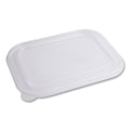 World Centric PLA Lids for TRSC60 Fiber Containers, 7.8 x 10.2 x 0.5, Clear, Plastic, 400/Carton
