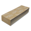 World Centric Fiber Container Sleeves, World Centric Leaf Design, 7.5" x 10" x 3.25", Natural, Paper, 800/Carton