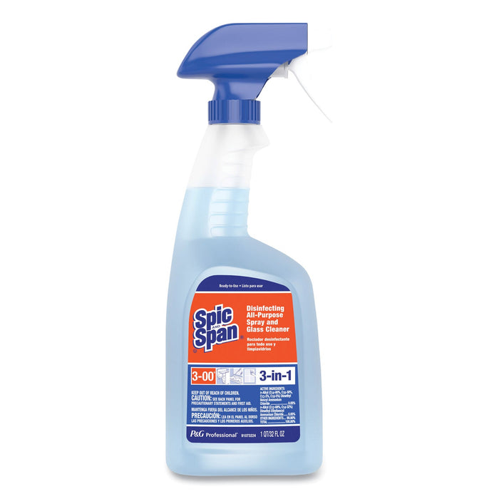 Spic and Span Disinfecting All-Purpose Spray and Glass Cleaner, Fresh Scent, 32 oz Spray Bottle