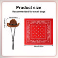 PEUTIER Pet Cowboy Costume Dog Hat & Bandana Brown Red Small by Deal US