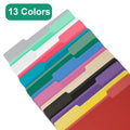 pmybupo 18-Pack Black Letter Size File Folders 1/3 Cut Tab Paper by Deal US