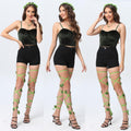 Xintorch Halloween Ivy Rave Leg Wraps Necklace Earrings Hairband Set Green by Deal US