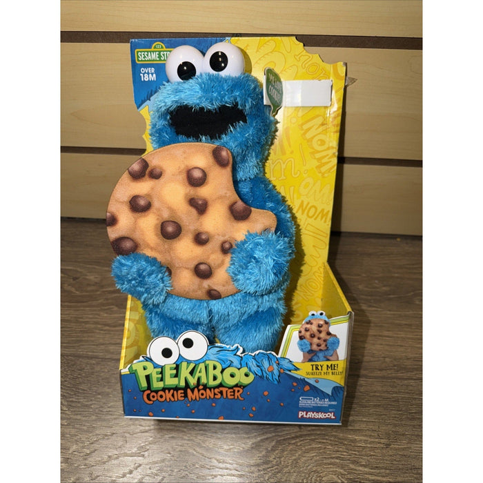 Sesame Street Peekaboo Cookie Monster Talking 13-Inch Plush Toy for Toddlers by Price Is Right Miami