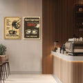 HTTART Vintage Coffee Canvas Wall Art 12x16 Set of 2 Retro Brown by Deal US