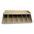 CONTROLTEK Coin Wrapper and Bill Strap Single-Tier Rack, 6 Compartments, 10 x 8.5 x 3, Steel, Pebble Beige