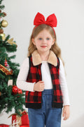 AlisOker Toddler Fleece Buffalo Plaid Puffer Vest Winter Coat Size 3T by Deal US