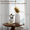 ZWARMY Kitchen Tier Curtains 84x40in White Semi Light Filtering 2Pcs by Deal US