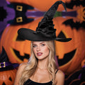 Leuceiy Halloween Witch Hat Black Polyester One Size Women Costume Accessory by Deal US