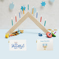 Qpout 12 PCS Hanukkah Cards with Envelopes Stickers Monochrome C Style by Deal US