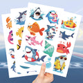 SBOBUY Shark Temporary Tattoos 10 Sheets Birthday Party Supplies Green by Deal US