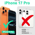 Wallet Case for iPhone 17 Pro with Card Holders and Kickstand Brown by Merch Section