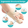 Promifun Bunion Corrector Adjustable Toe Splint Pain Relief Beige 1Pair One Size by Deal US