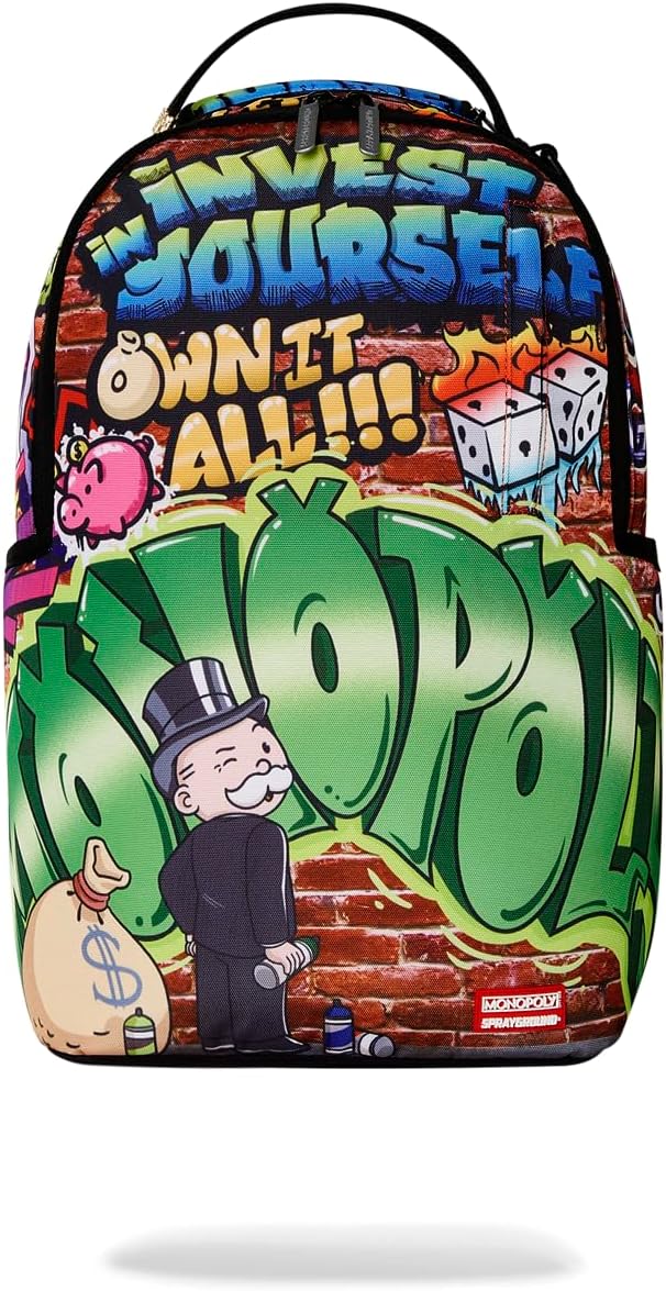 Sprayground Monopoly Graffiti Gold Rush DLXR Backpack B7158 by I-Max Fashions