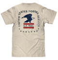 USPS United States Postal Service Mail Eagle T-Shirt - Cream by Tee Luv