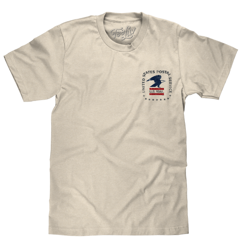 USPS United States Postal Service Mail Eagle T-Shirt - Cream by Tee Luv