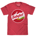 Babybel Snack Cheese Logo T-Shirt - Red Heather by Tee Luv