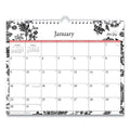 Blue Sky Analeis Wall Calendar, Analeis Floral Artwork, 11 x 8.75, White/Black/Coral Sheets, 12-Month (Jan to Dec): 2023