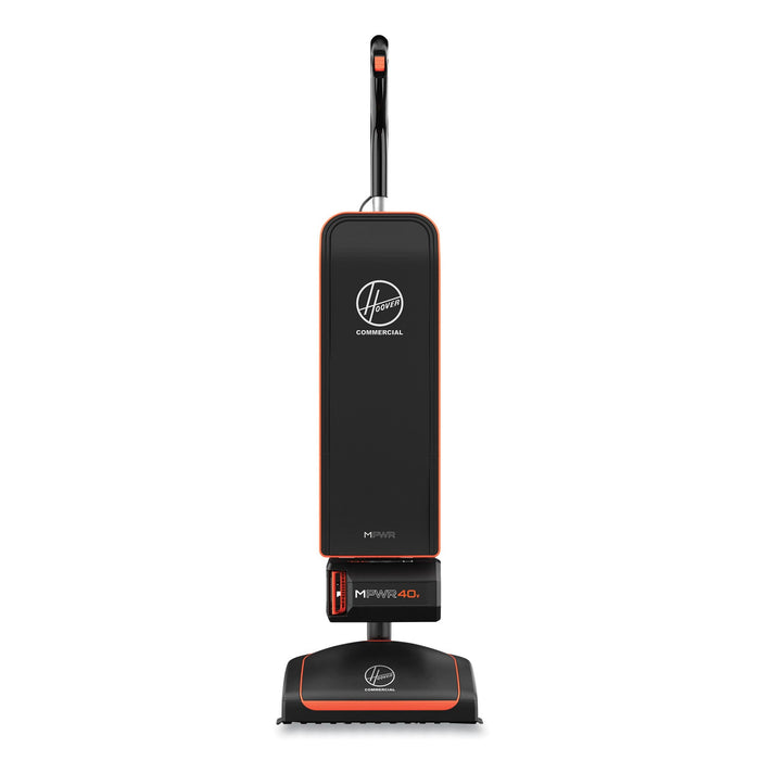 Hoover HVRPWR 40V Cordless Upright Vacuum, 13" Cleaning Path, Black/Orange