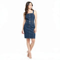 William Rast Juniors Women's Blue Serena Denim Jean Dress, Size Medium by Vanessa Jane