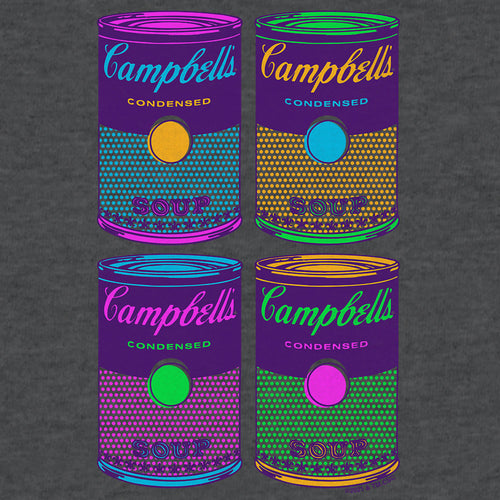 Campbell's Soup Can Pop Art T-Shirt - Charcoal Gray by Tee Luv