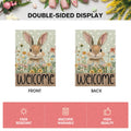 AVOIN colorlife Easter Bunny Garden Flag 12x18 Inch Blue Double Sided by Deal US