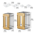 Stylstoreazy 2 Pack Wall Mount Grocery Bag Holder Bamboo Top Black Large by Deal US