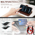 Wallet Case for iPhone 17 Pro with Card Holders and Kickstand Brown by Merch Section