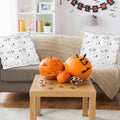 RBQXNW Halloween Pillow Covers 18x18 White Cat Ghost Set of 2 Plush by Deal US
