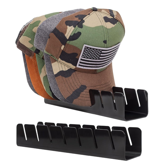 LOS ANGELES HAT CO INC Baseball Hat Organizer 14 Caps 2 Pcs Black by Deal US