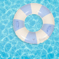 Garneck Inflatable Swimming Ring 32.3'' Retro Striped Blue PVC Adult Float by Deal US
