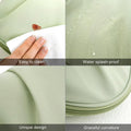 E-Tree Makeup Bag Half Moon Cosmetic Pouch Travel Toiletry Organizer Green by Deal US