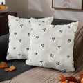 LUOLILI Halloween Pillow Covers 18x18 White Ghost Set of 2 Plush Polyester by Deal US