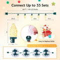 Brightown C9 LED Christmas String Lights 66ft 100 LED Warm White by Deal US