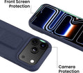 Silicone Kickstand Case with Hand Strap for iPhone 17 Pro Blue by Merch Section
