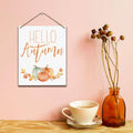 Hello Autumn Rustic Wood Wall Sign Fall Decor Seasonal Harvest Farmhouse by Deal US