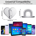 Phone Finger Ring Grips 8 Pack — Adhesive Heart Hook Loop Stand for DIY Hanging,