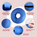 Tonqixope Inflatable Dog Cone Collar Soft Protective Donut Collar Blue XL by Deal US