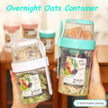 Kendyy 2 Pack Leak Proof Overnight Oats Container with Spoon Green by Deal US