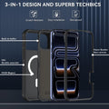 For Iphone 17 Pro Case, Magsafe, 3-Layer Heavy Duty Full-Body Cover, Military-Gr