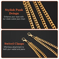 QFGasre Wallet Chain for Men Women Pants Chain Punk Heavy Duty Keychain Hip Hop Keyholder Gold Belt Chains Men Accessory Decorative for Jeans Gift