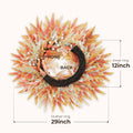OEOPIUR Fall Wreath Front Door Decor Large Orange Autumn Leaves Indoor Outdoor by Deal US